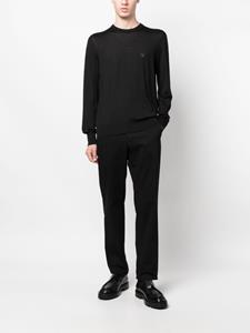 Versace Sweater met geborduurd logo - Zwart