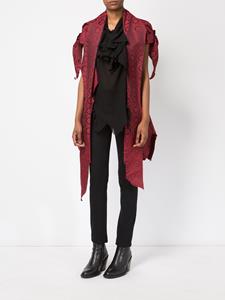 Aganovich shawl lapel shortsleeved jacket - Rood