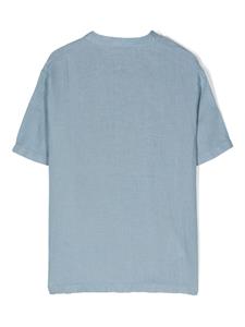 Il Gufo Kraagloos shirt - Blauw