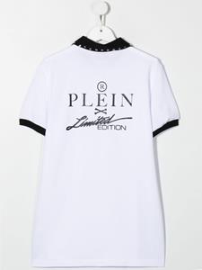 Philipp Plein Junior Poloshirt met logoprint - Wit