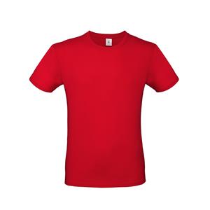 B&C Set van 2x stuks rood basic t-shirt met ronde hals voor heren