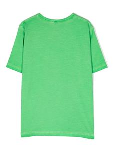 Stella McCartney Kids T-shirt met logo-reliëf - Groen