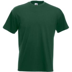 Fruit Of The Loom Set van 2x stuks basic donker groen t-shirt voor heren