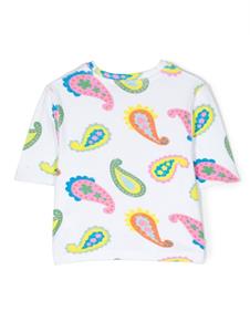 Stella McCartney Kids T-shirt met abstracte print - Wit