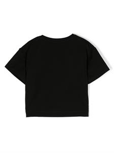 BOSS Kidswear T-shirt met geborduurd logo - Zwart