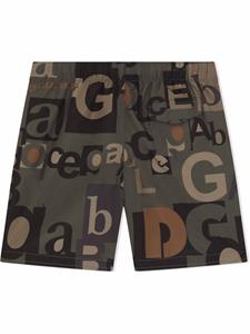 Dolce & Gabbana Kids Shorts met logo - Groen