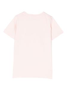 Stella McCartney Kids T-shirt met logoprint - Roze