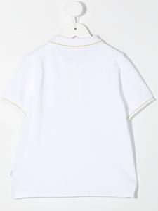 Knot Poloshirt met streepdetail - Wit