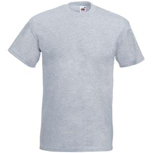 Fruit Of The Loom Set van 2x stuks basic licht grijs t-shirt voor heren
