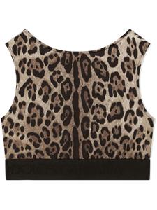 Dolce & Gabbana Kids Hemd met luipaardprint - Bruin