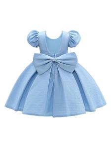 Tulleen Juliana jurk met strikdetail - Blauw