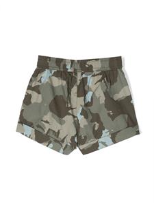 Aspesi Kids Shorts met camouflageprint - Groen