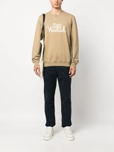 Woolrich Sweater met logoprint - Beige