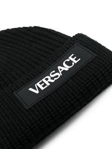 Versace Kids Muts met logopatch - Zwart