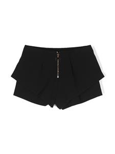 Elisabetta Franchi La Mia Bambina Gelaagde shorts - Zwart