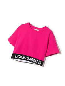 Dolce & Gabbana Kids Cropped T-shirt - Roze