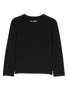 Karl Lagerfeld Kids T-shirt met Majolica-print - Zwart