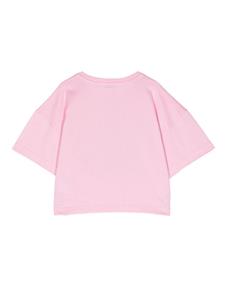 Dolce & Gabbana Kids T-shirt met geborduurd logo - Roze