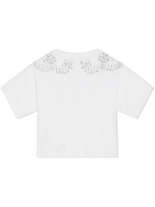 Dolce & Gabbana Kids T-shirt verfraaid met stras - Wit