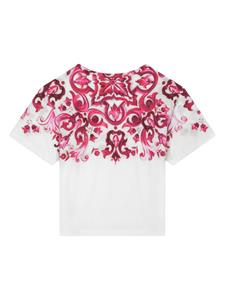 Dolce & Gabbana Kids T-shirt met print - Wit