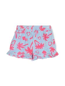 Billieblush Shorts met palmboomprint - Blauw