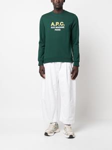 APC Sweater met logoprint - Groen