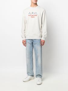 APC Sweater met logoprint - Beige