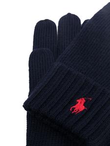 Ralph Lauren Kids Handschoenen met Polo Pony-motief - Blauw