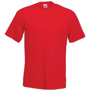 Fruit Of The Loom Set van 3x stuks basic rood t-shirt voor heren
