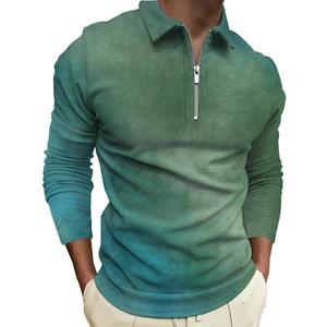 Bengbukulun Street Fashion and Personalized Men's Clothing Polo Shirt, Zippered Lapel Breathable Quick Drying Thin Tops Polo Shirt.