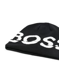 BOSS Kidswear Muts met logoprint - Zwart