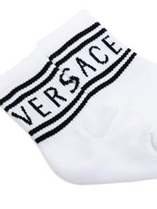 Versace Kids Sokken met logoprint - Wit