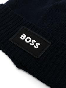 BOSS Kidswear Muts met geborduurd logo - Blauw