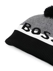 BOSS Kidswear Gestreepte hoed - Zwart