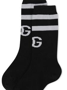 Dolce & Gabbana Kids Intarsia sokken - Zwart