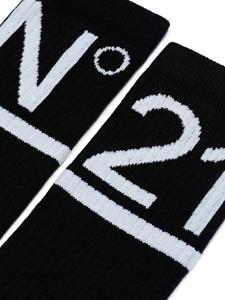 Nº21 Kids Intarsia sokken - Zwart