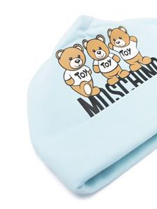 Moschino Kids Muts met teddybeerprint - Blauw