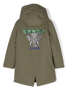 Kenzo Kids Parka met geborduurd logo - Groen