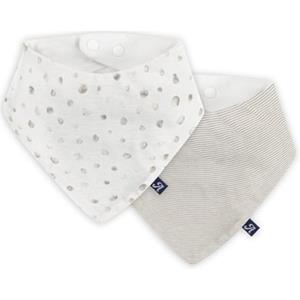 Alvi Triangle sjaal 2-pack Aqua Dot grijs/wit