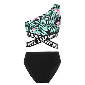 IEFiEL 2 Kid Girl's Beach Wear Two Piece Swimsuit Toddler Swimwear Baby Beachwear Bikini Outfits Printed Tank Tops with Bottoms Briefs