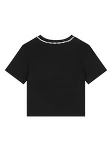 Dolce & Gabbana Kids T-shirt verfraaid met kristallen - Zwart