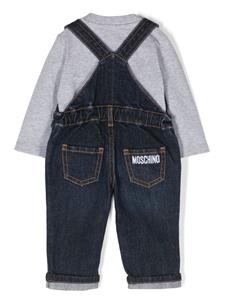 Moschino Kids Sweater en tuinbroek set - Blauw