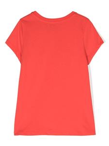 Lanvin Enfant T-shirt met logo-patch - Rood