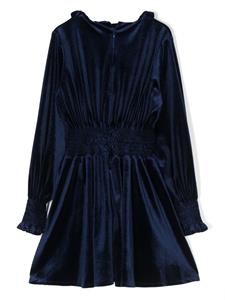 Simonetta Fluwelen jurk - Blauw