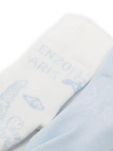 Kenzo Kids Twee paar sokken met logoprint - Blauw