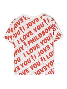 Philosophy Di Lorenzo Serafini Kids T-shirt met logoprint - Wit