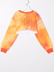 Pinko Kids Sweater met tie-dye print - Oranje