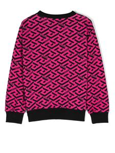 Versace Kids Sweater met Greca-print - Roze