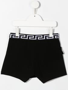 Versace Kids Asymmetrische shorts - Zwart