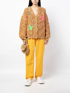 Mira Mikati Vest met geborduurde bloem - Oranje